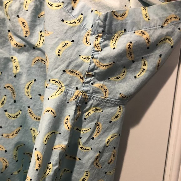 Public Opinion Short Sleeve Regular Fit Shirt - XXL - Blue/Banana Pattern - Picture 4 of 6